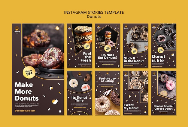 Tasty donuts instagram stories template