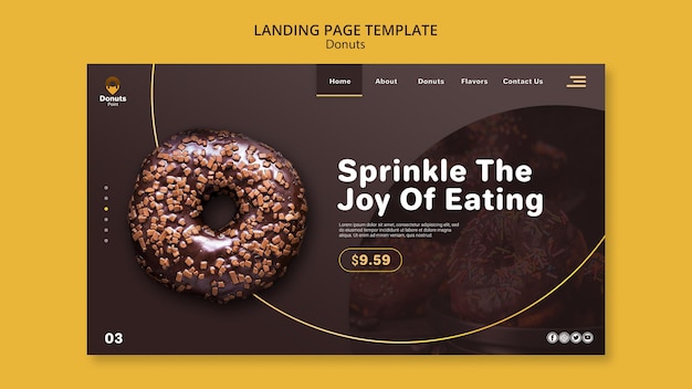 Tasty donuts landing page template