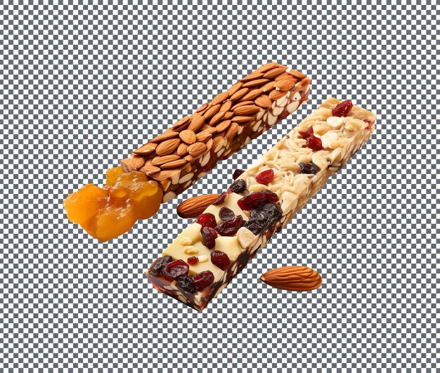 PSD tasty energy bars voedingsrijke bars geïsoleerd op een doorzichtige achtergrond