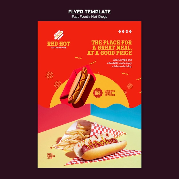 PSD tasty fast food flyer template