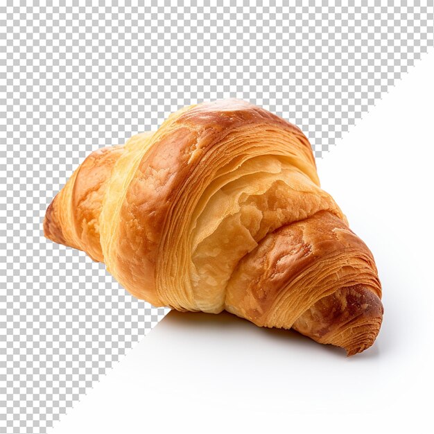 PSD tasty fresh croissant bread on a transparent background