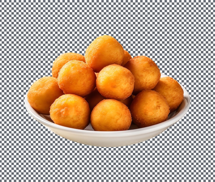 PSD вкусные жареные кукурузные шарики, выделенные на прозрачном фоне