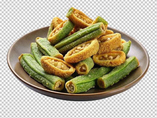 PSD gustoso piatto di okra masala fritto