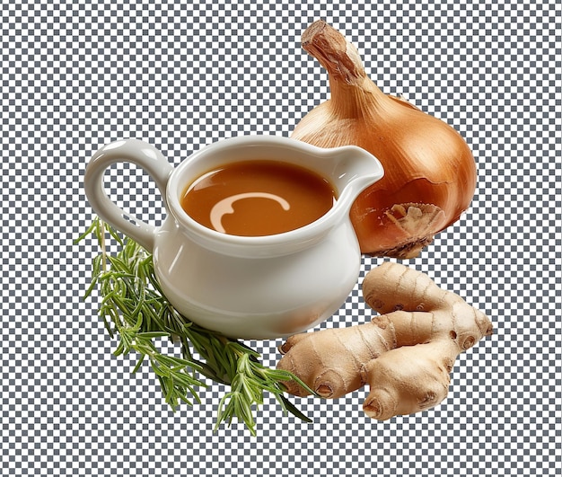 PSD tasty gourcy gingered gombo gravy isolated on transparent background