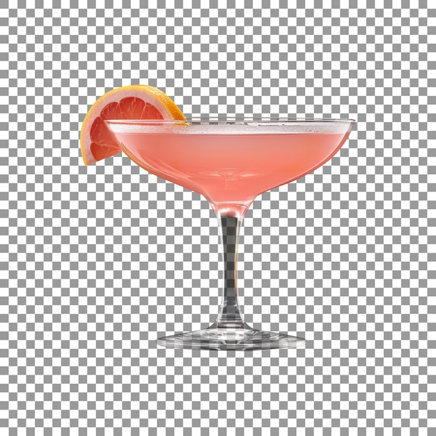 PSD tasty grapefruit margarita isolated on transparent background