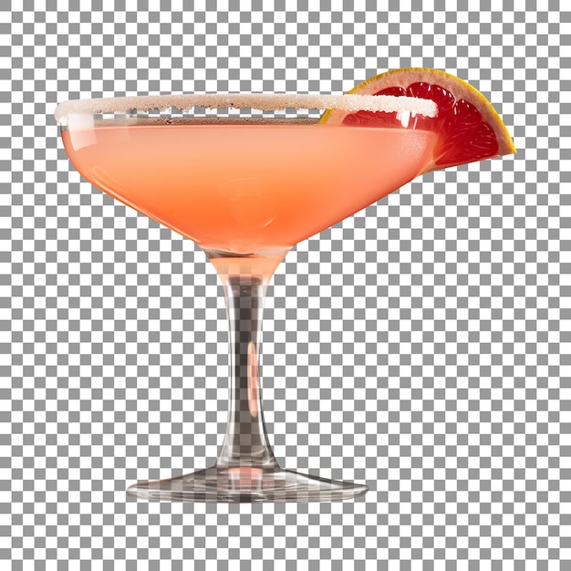 PSD tasty grapefruit margarita isolated on transparent background