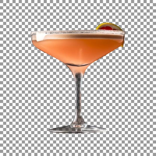 PSD tasty grapefruit margarita isolated on transparent background