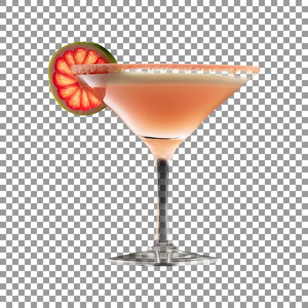 PSD tasty grapefruit margarita isolated on transparent background