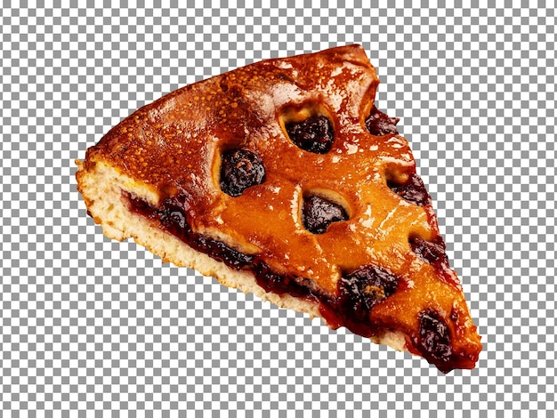 在透明的背景上孤立的美味的自制梅饼
