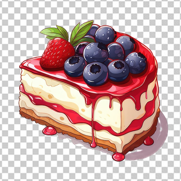 PSD tasty ice cream cake on transparent background