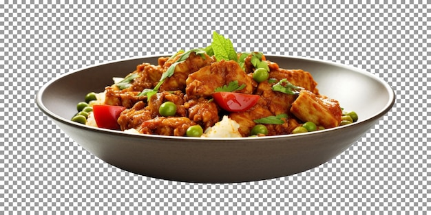 PSD tasty keema matar isolated on transparent background