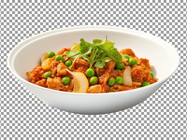 PSD tasty keema matar isolated on transparent background