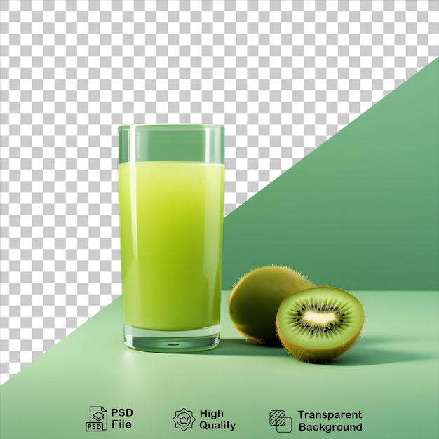 PSD tasty kiwi smoothie isolated on transparent background include png file