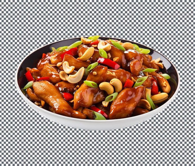 PSD tasty kung paochicken isolated on a transparent background