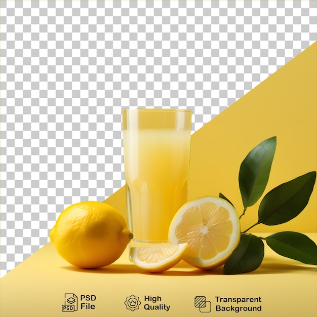 PSD 透明な背景に隔離された美味しいレモンのスムージー png ファイルを含みます