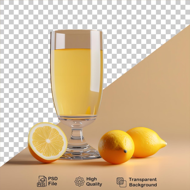 PSD tasty lemon smoothie isolated on transparent background include png file