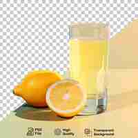 PSD tasty lemon smoothie isolated on transparent background include png file