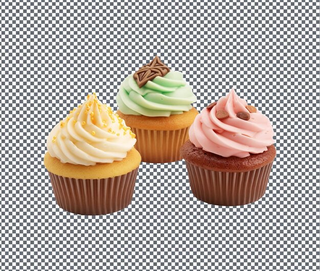 Tasty and lovable ramadan themed cupcake toppers isolated on transparent background