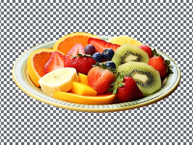 PSD Вкусный фруктовый салат на прозрачном фоне