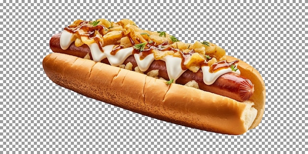 PSD gustoso hot dog di olive isolato su sfondo trasparente