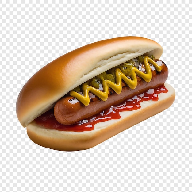 Tasty onion hotdog png isolated on transparent background premium psd