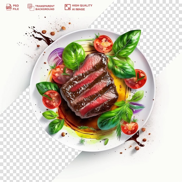 PSD tasty plate of sichuan cuisine on transparent background