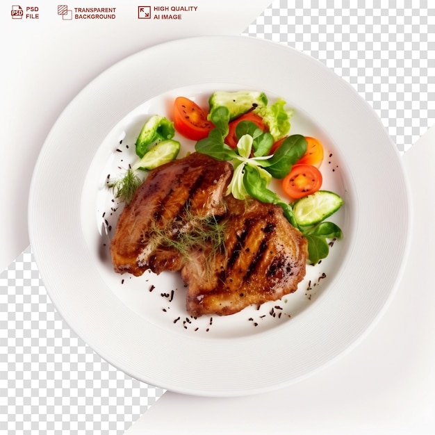 PSD tasty plate of sichuan cuisine on transparent background