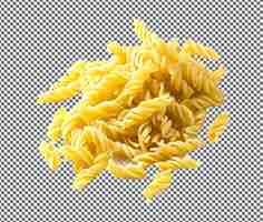 PSD tasty raw cavatelli pasta isolated on transparent background