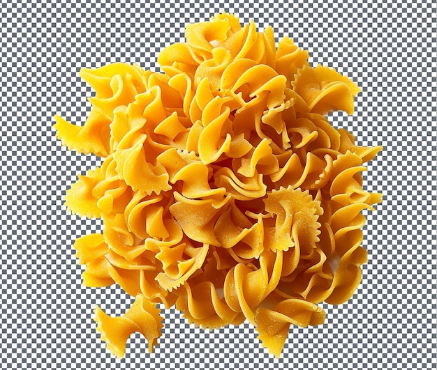 PSD tasty raw cavatelli pasta isolated on transparent background