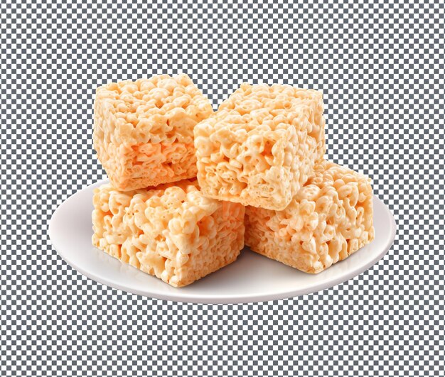 PSD tasty rice krispies isolated on transparent background