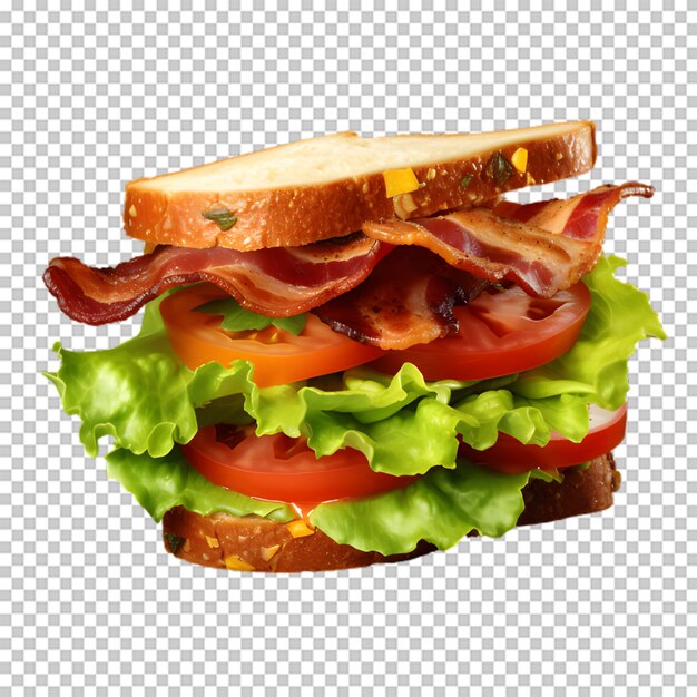 PSD tasty sandwich png isolated on transparent background