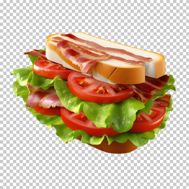 PSD tasty sandwich png isolated on transparent background