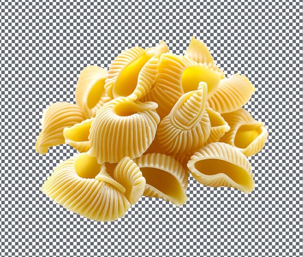 PSD pasta gustosa di conchiglie isolata su uno sfondo trasparente