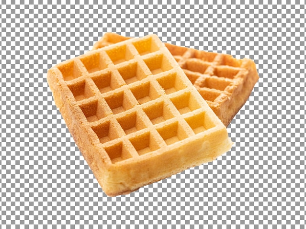 PSD tasty sweet waffles isolated on transparent background