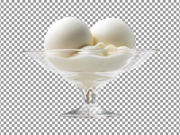 PSD tasty sweet white rasgulla isolated on a transparent background