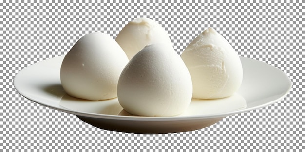 Tasty sweet white rasgulla isolated on a transparent background