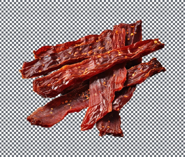 PSD tasty traditional jerky isolated on transparent background