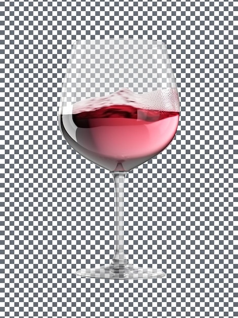 PSD tasty wine glass isolated on transparent background