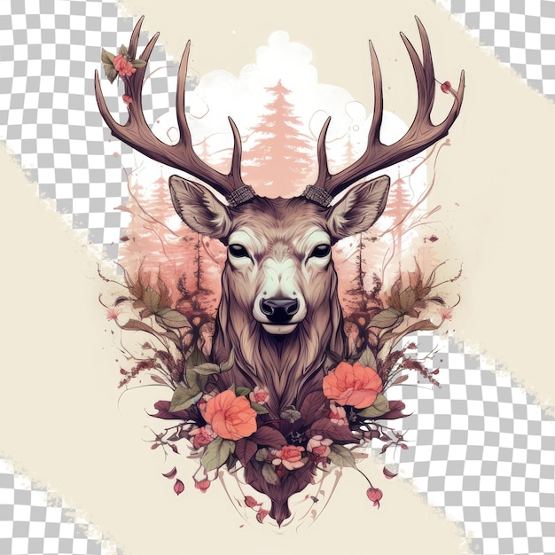 PSD tattoo of a deer