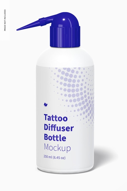 PSD tattoo diffuser bottle mockup