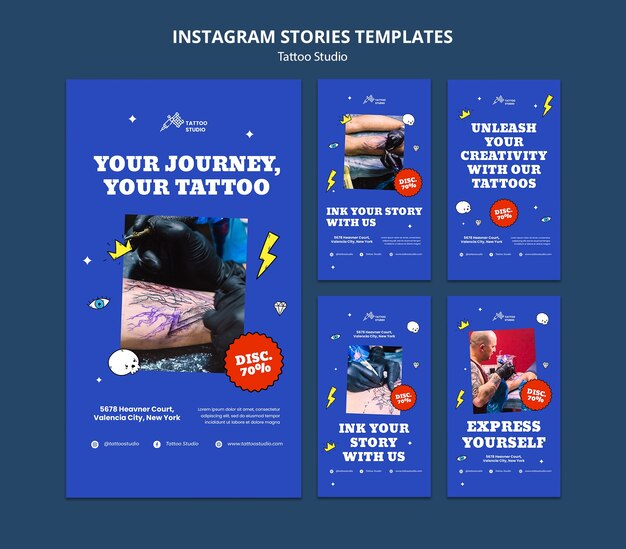 PSD tattoo studio instagram stories