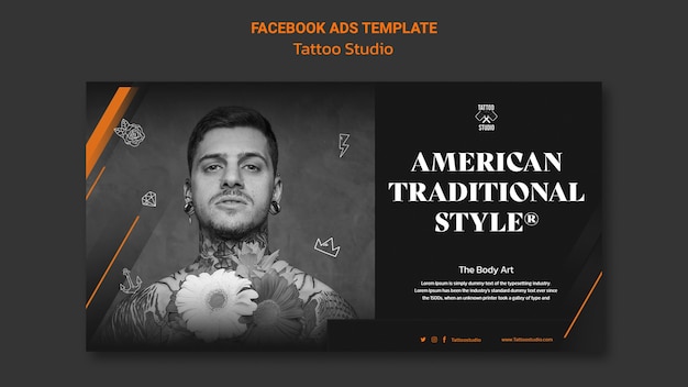 PSD tattoo template design