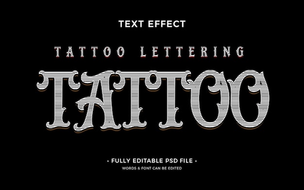 PSD tattoo text effect