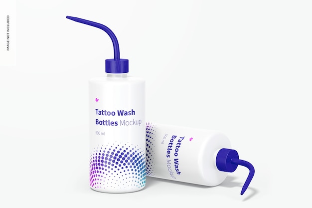 Tattoo Wash Bottles Mockup