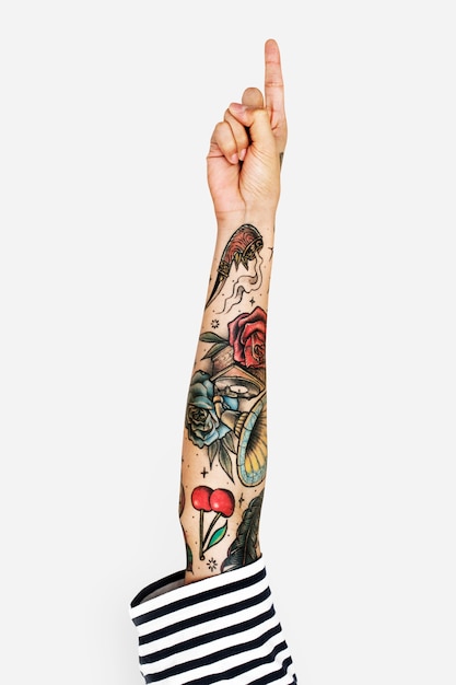 tattooed arm