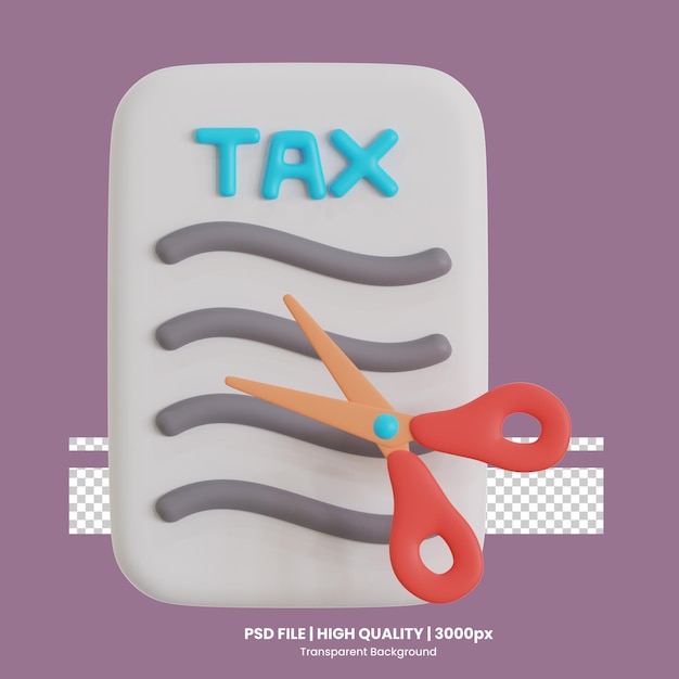 PSD tax 3d icon