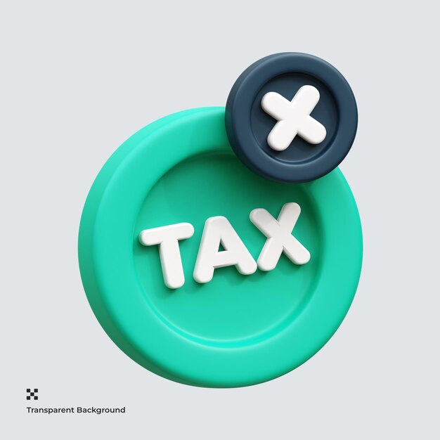 Tax avoidance 3d icon