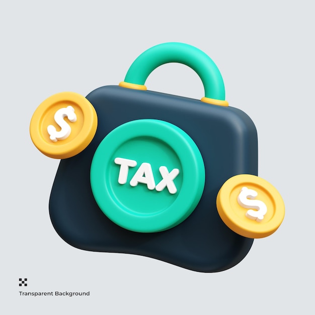 Tax burden 3d icon