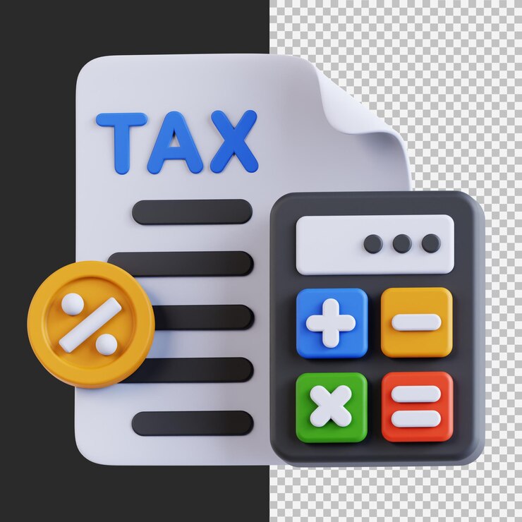 PSD налоговый значок 3d графическая иллюстрация