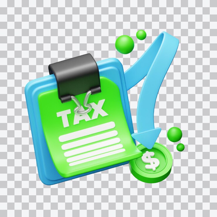 PSD иллюстрация налога на доход 3d